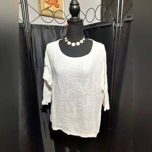 Prairie Underground NWT Cream White Blouse Women's Size M Cottage Core